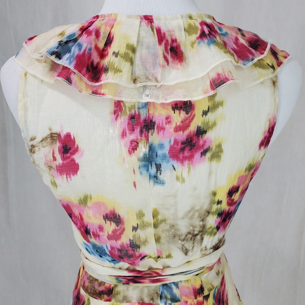 ARK & Co. 60% Silk Floral Feminine Real Wrap Dress in Small - Picture 8 of 15